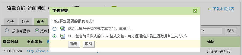 CNZZ訪問明細(xì)統(tǒng)計(jì)-下載報(bào)表