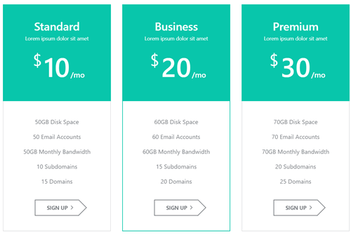 CSS 定價表（Pricing Table）-8