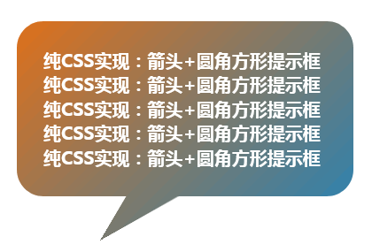 純CSS實現(xiàn)：箭頭+圓角方形提示框tooltip
